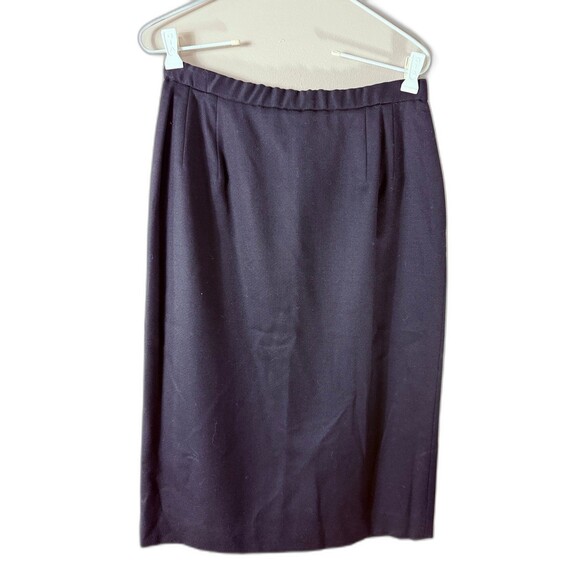 Vintage Pendleton Wool Skirt Suit Set - Black Wool Suit 10 - Picture 6 of 12